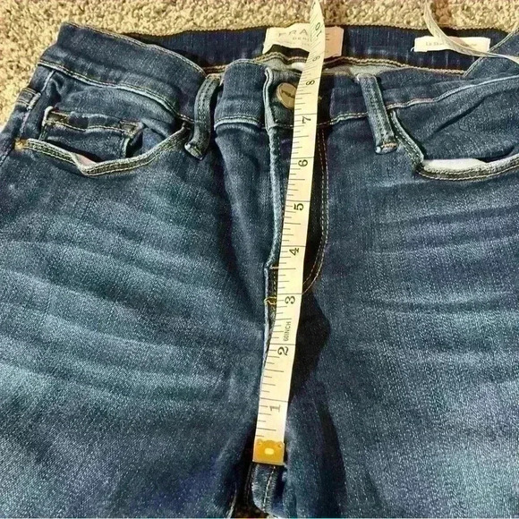 Frame Womens Le Skinny de Jeanne  size 26 Raw Ankle Hem Blue Denim - Picture 8 of 11